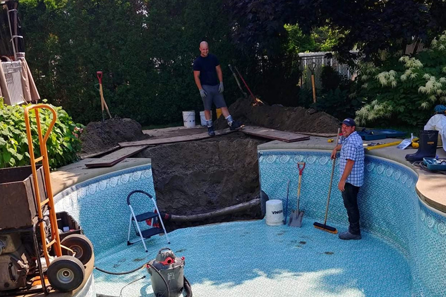 Marche de piscine à Québec